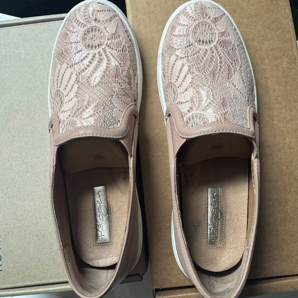 Halogen Women's Blush Lace Slip-On Sneakers